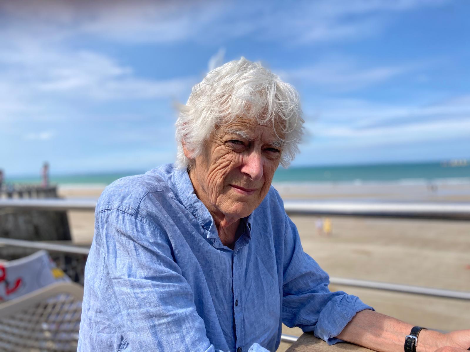 Portrait of Patrick Marnham by the sea